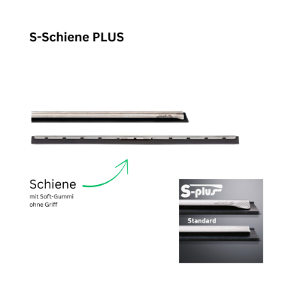 Bild von S-Schiene Plus – Robuster Edelstahl mit gebogenen Enden für ErgoTec®-, S- und Pro-Wischer 